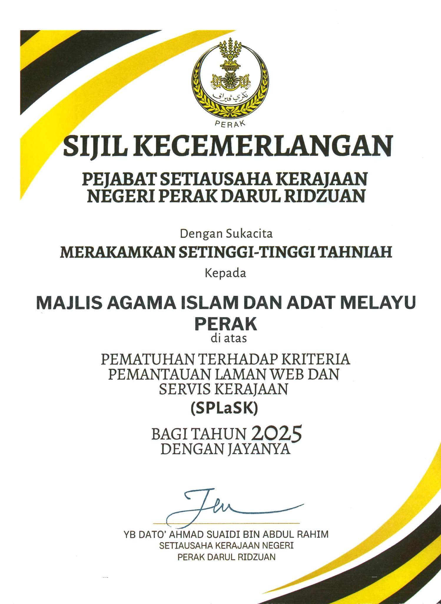 tahniah